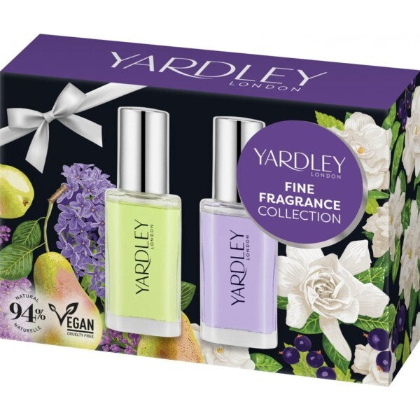Yardley Florals Mini Fragrance Collection Lilac Pear Gardenia 2x10ml (British brand)