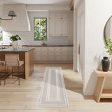 Nourison Glitz Ivory Border Runner rug 69 x 229 cm, UK version