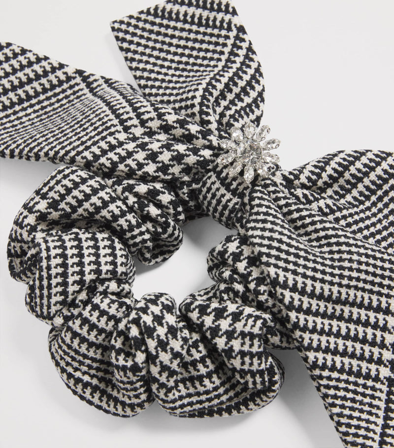 Self-Portrait Kids Wool-Blend Check Hair Bow