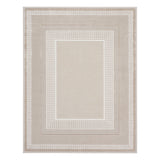 Nourison Glitz Ivory Border Area Rug Multiple Sizes, UK version