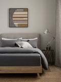 Charcoal grey brushed cotton supersoft deep fitted sheet - British product