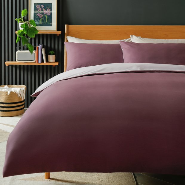Habitat purple reversible bedding set king size, UK version