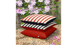rucomfy Stripe Red Bean Bag Cushion 70x70x10cm, imported from the UK