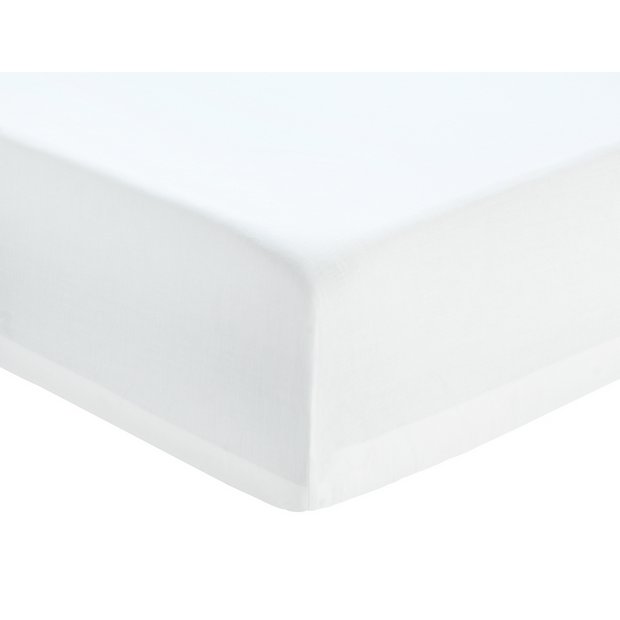 Habitat plain white toddler fitted sheet 140x70cm, UK version
