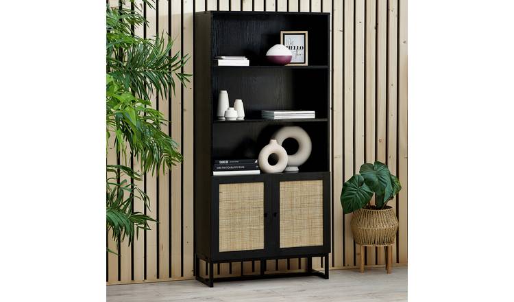 Julian Bowen Padstow tall bookcase in black, UK version