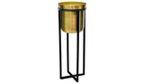 Ivyline Calla gold planter stand with 58cm height and 22cm diameter, UK version