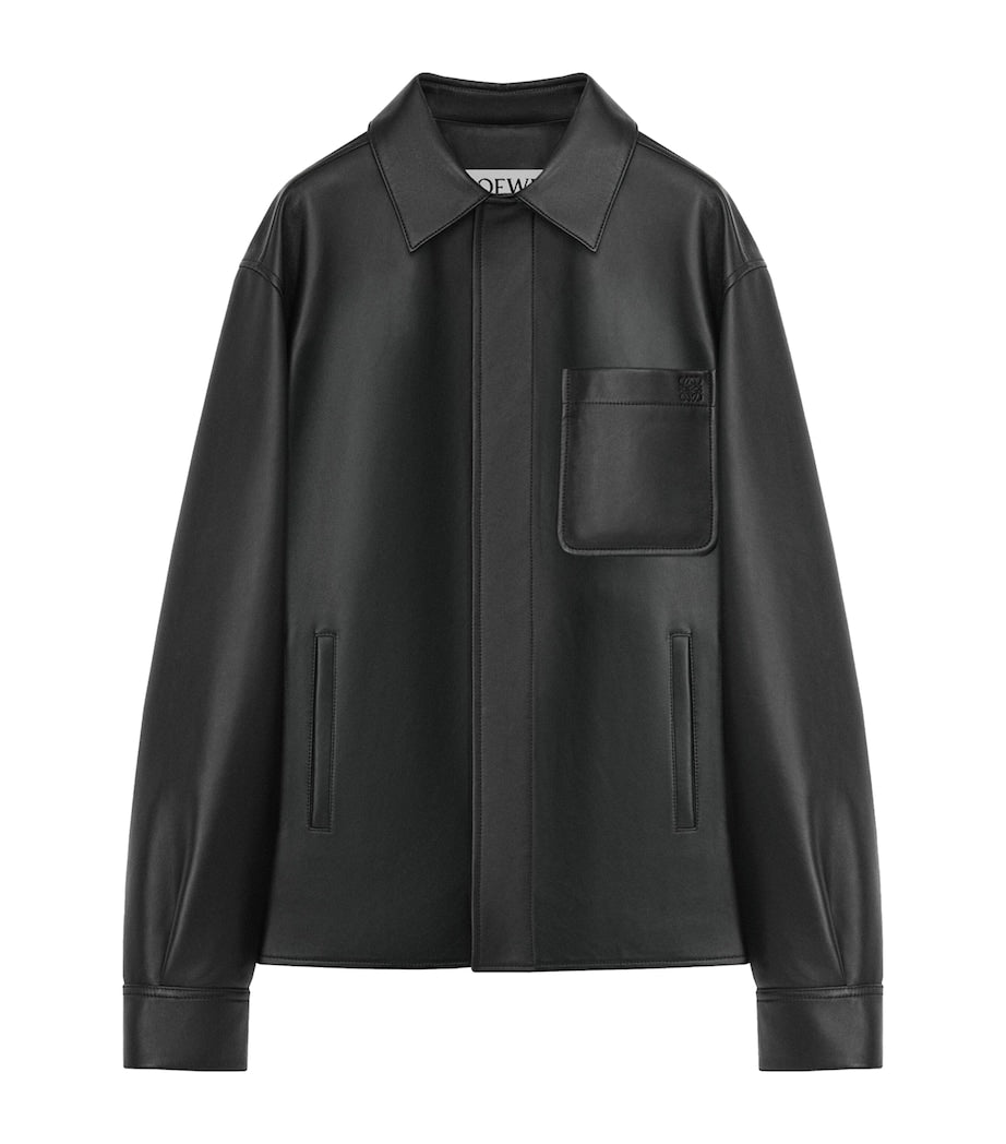 LOEWE Leather Anagram Overshirt, UK version