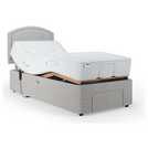 Mibed Single Adjustable Drawer Bed with Mattress in Slate, imported from the UK