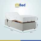 Mibed adjustable bed and mattress Dark Grey Single, imported from the UK