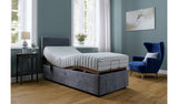 Mibed Single Adjustable Bed with Mattress Grey, imported from the UK