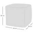 rucomfy slate grey bean bag cube 38cm, imported from the UK