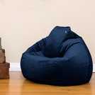 Rucomfy Velvet Slouchbag Bean Bag Peacock Blue, imported from the UK