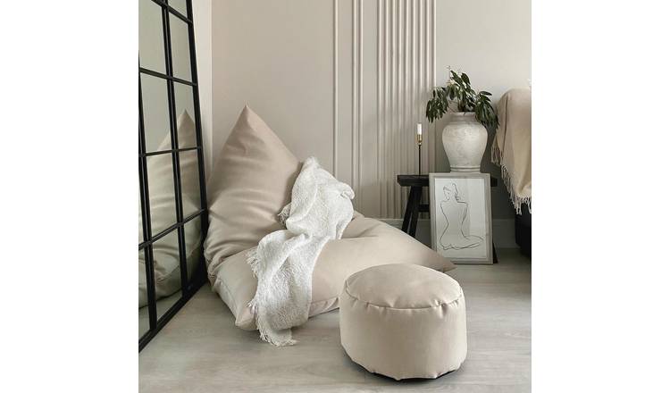rucomfy Barley Fabric Humbug Beanbag Natural 4kg, imported from the UK