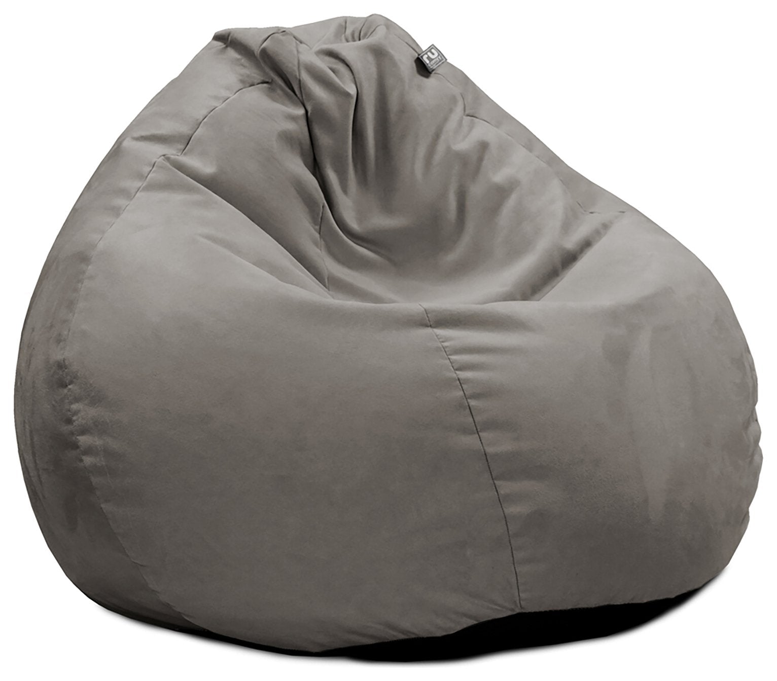 rucomfy Velvet Slouchbag Bean Bag Light Grey, imported from the UK