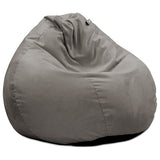 rucomfy Velvet Slouchbag Bean Bag Light Grey, imported from the UK