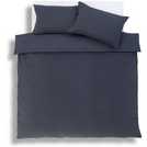 Habitat navy seersucker duvet cover set for double beds, UK version