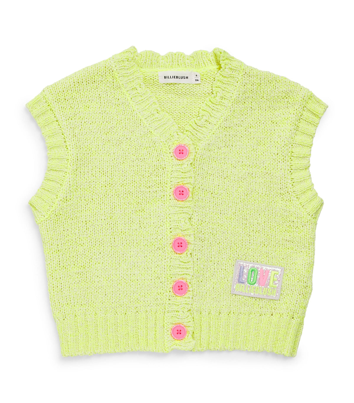 Billieblush knitted appliqué cardigan for children aged 2-12 years - British product