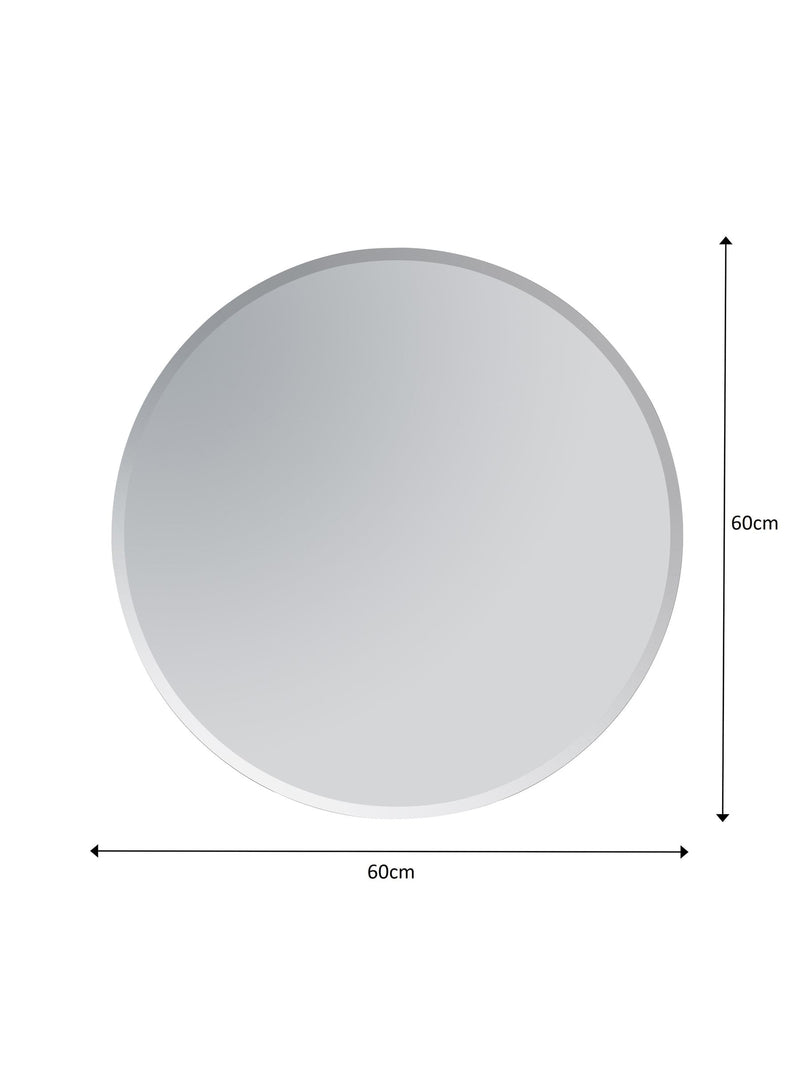 Showerdrape Fitzrovia round bathroom mirror 60cm diameter (British brand)