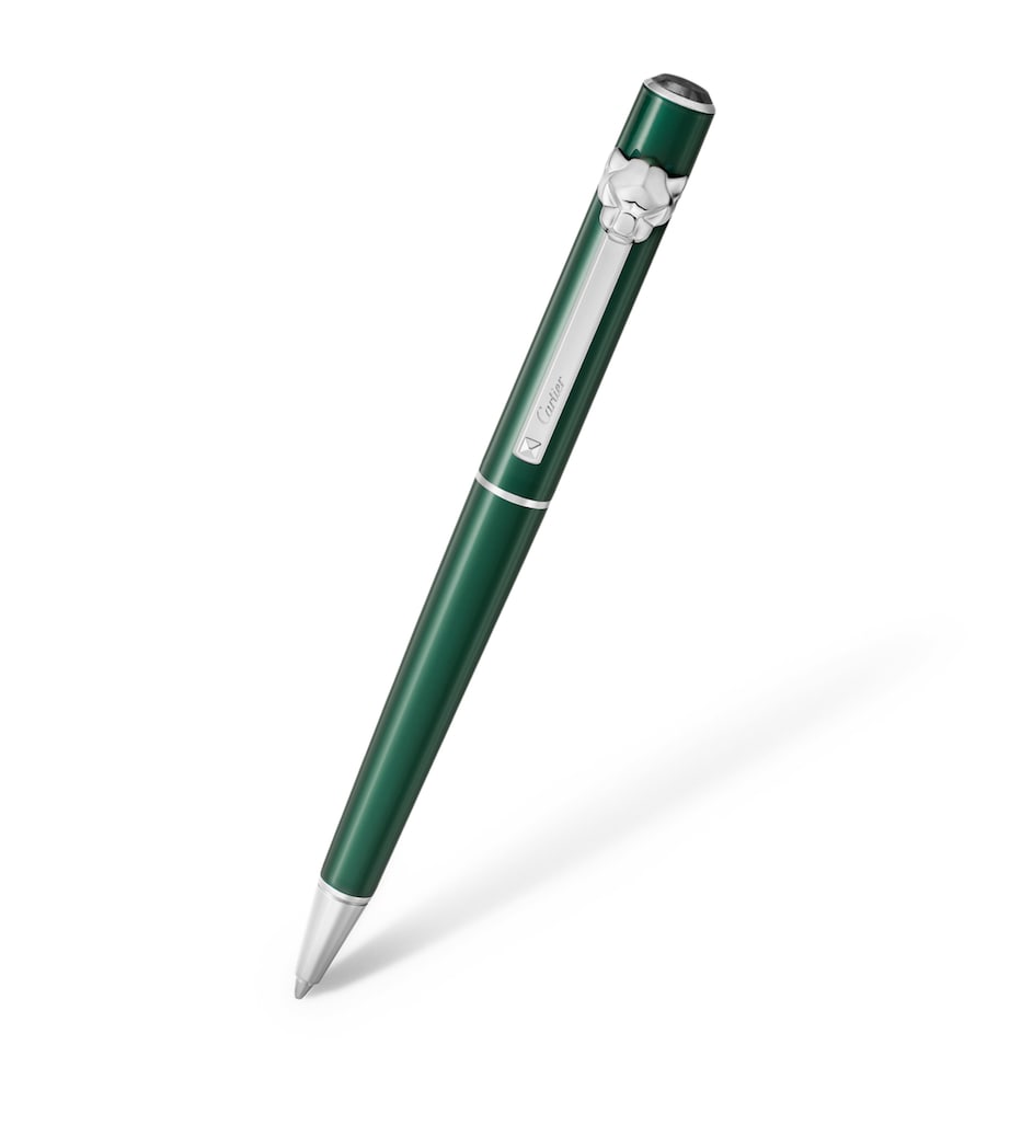 Cartier ballpoint pen with palladium hardware and glossy lacquer 13cm - British product