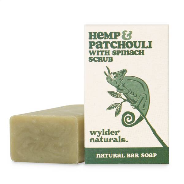 Wylder Naturals Hemp Seed Oil Soap Patchouli Spinach 120g (British brand)