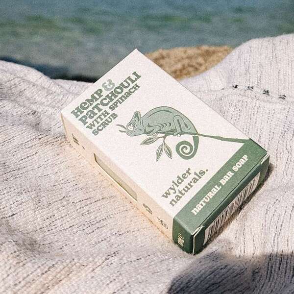 Wylder Naturals Hemp Seed Oil Soap Patchouli Spinach 120g (British brand)