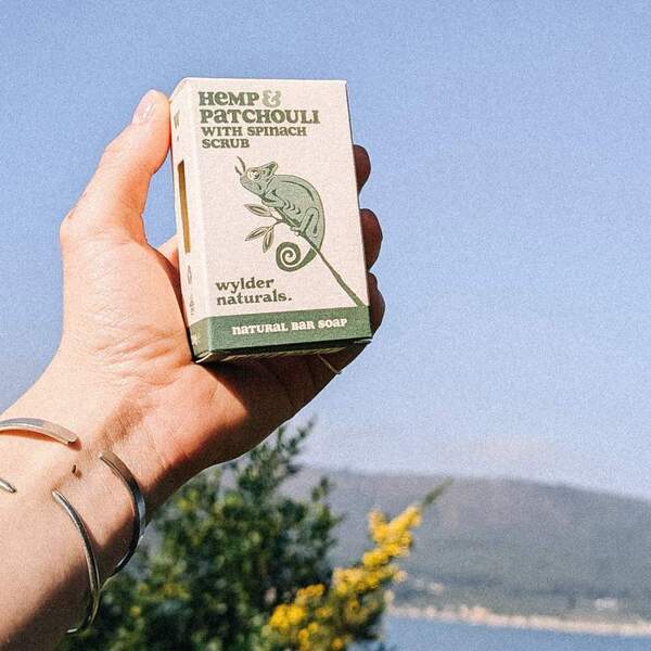 Wylder Naturals Hemp Seed Oil Soap Patchouli Spinach 120g (British brand)