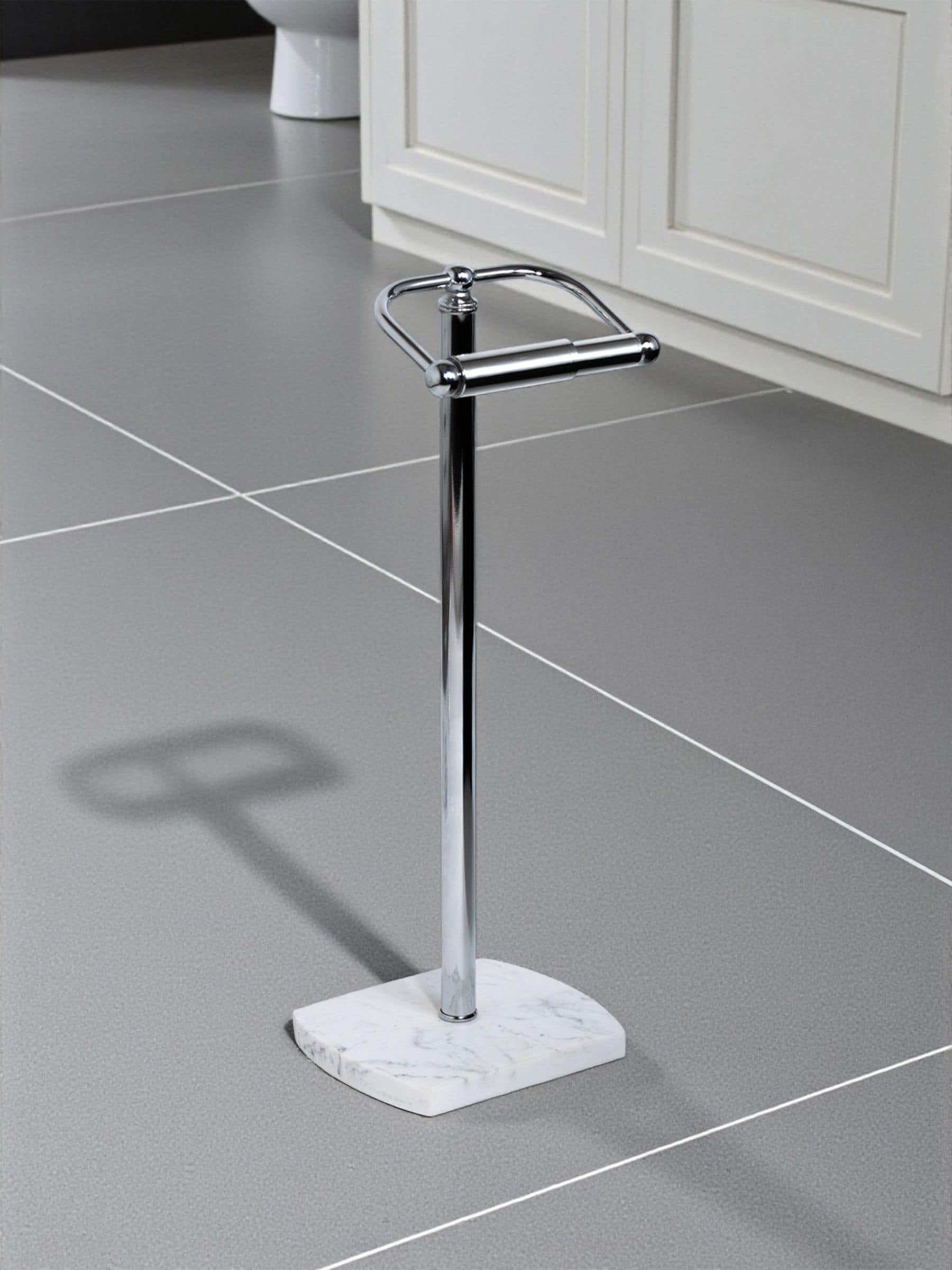 Showerdrape White Octavia toilet roll holder 52cm (British brand)
