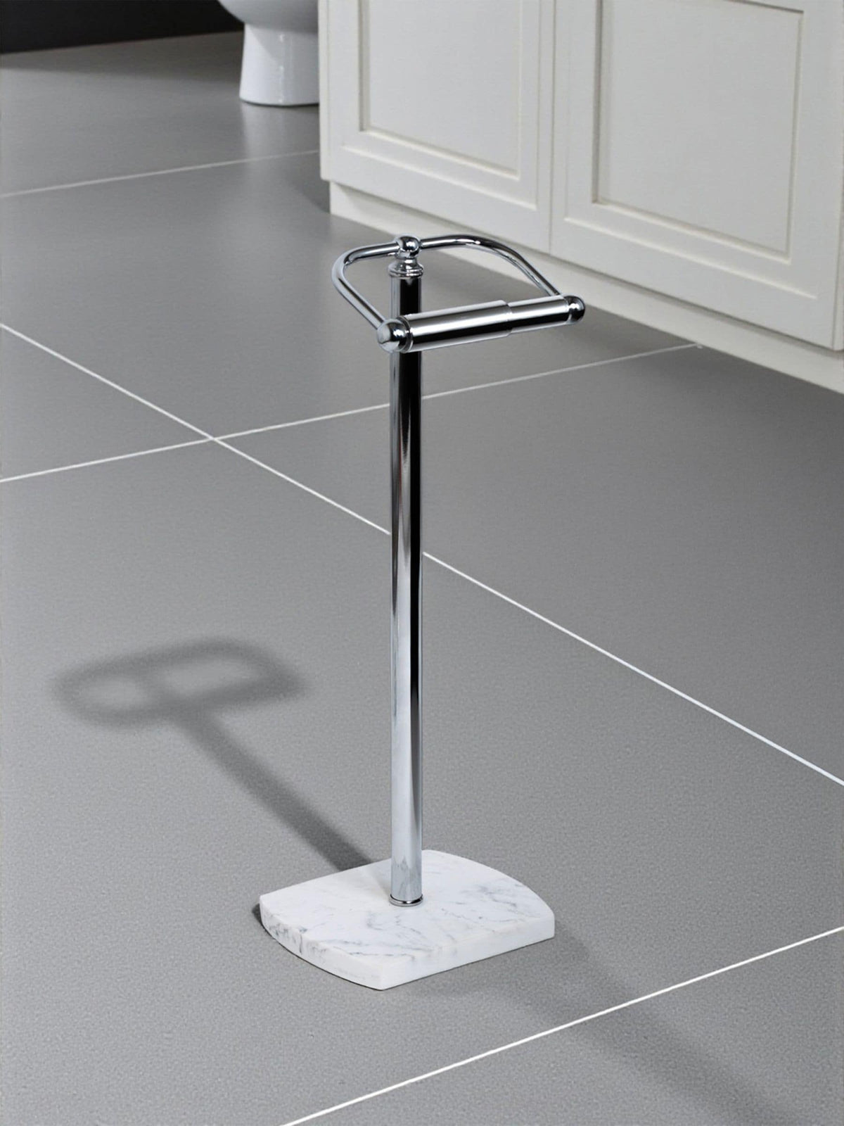 Showerdrape White Octavia toilet roll holder 52cm (British brand)