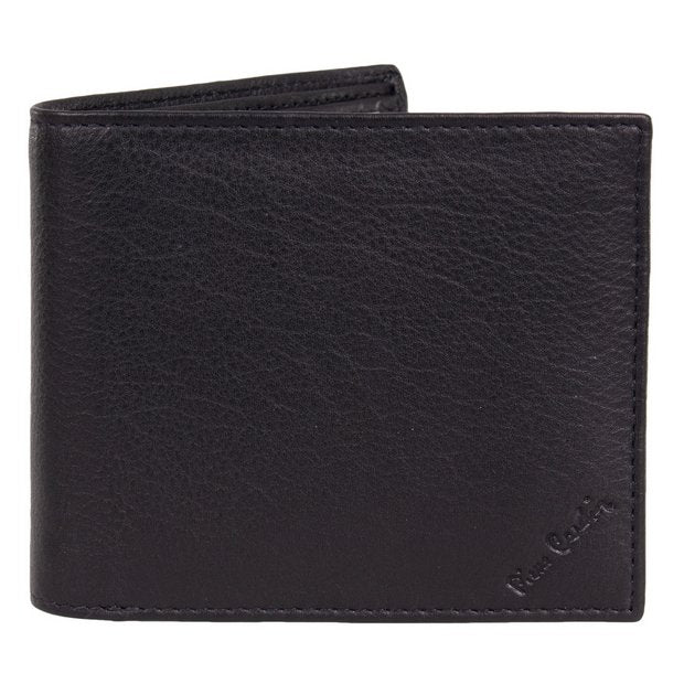 Pierre Cardin men's black leather wallet and gift box, imported from the UK