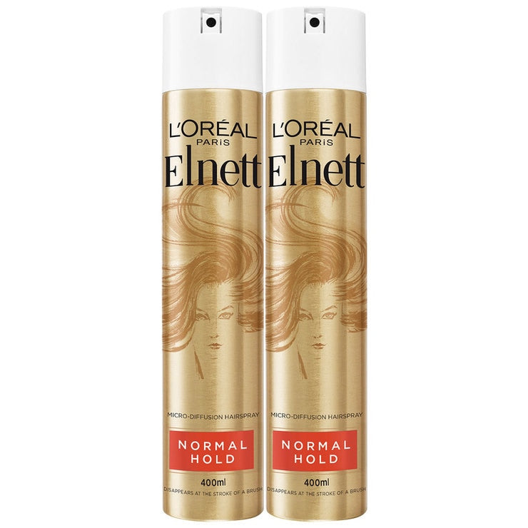 L'Oreal Elnett Hairspray Normal Hold 2 x 400ml, UK version