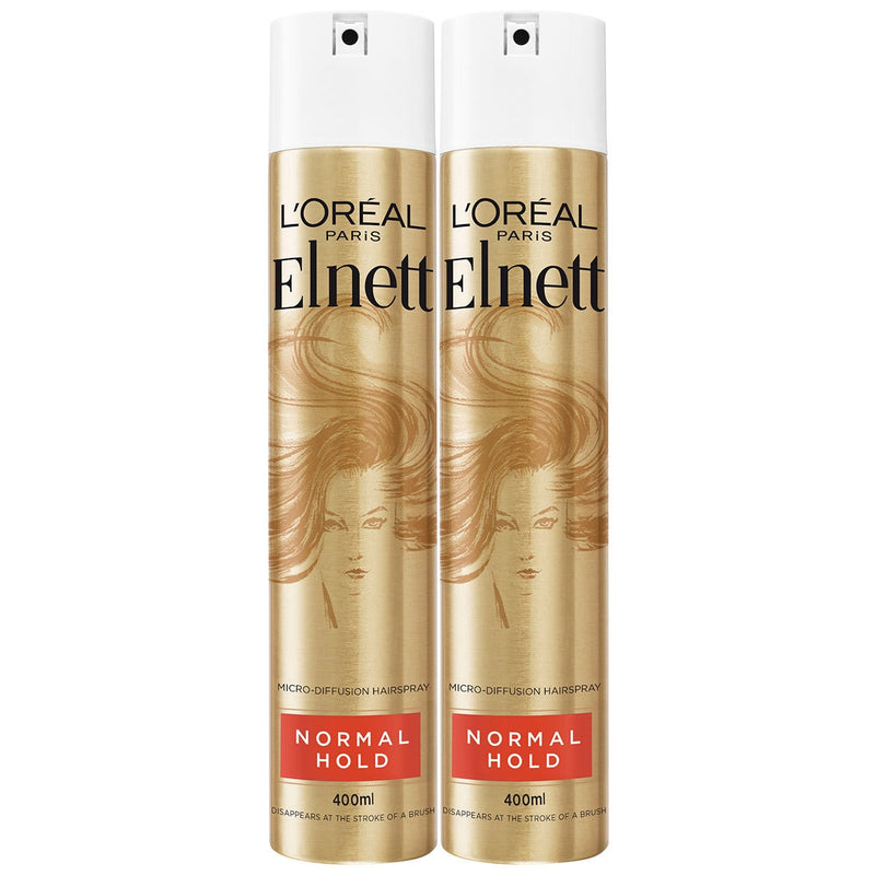 L'Oreal Elnett Hairspray Normal Hold 2 x 400ml, UK version