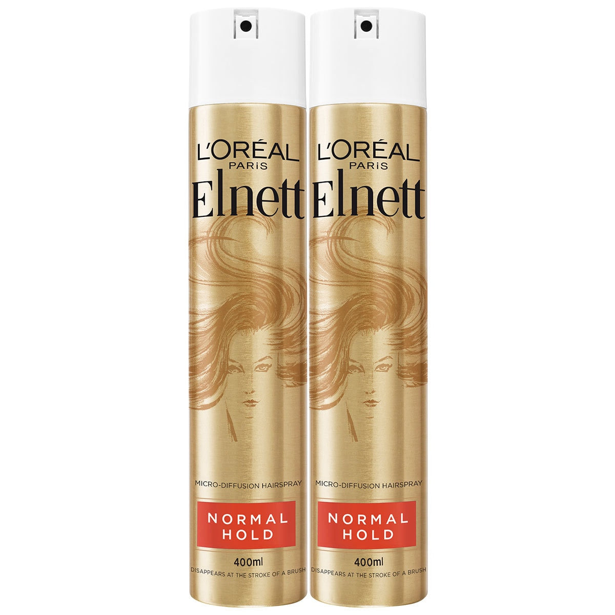 L'Oreal Elnett Hairspray Normal Hold 2 x 400ml, UK version