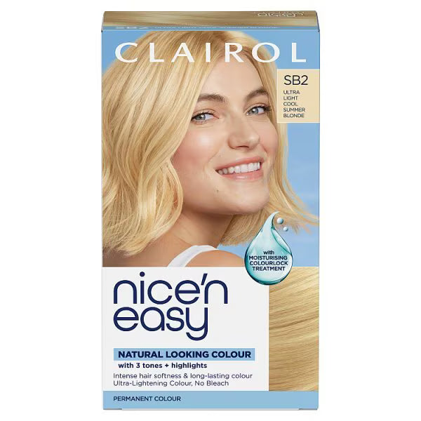 Clairol Nice'N Easy hair dye SB2 Light Summer Blonde - British product