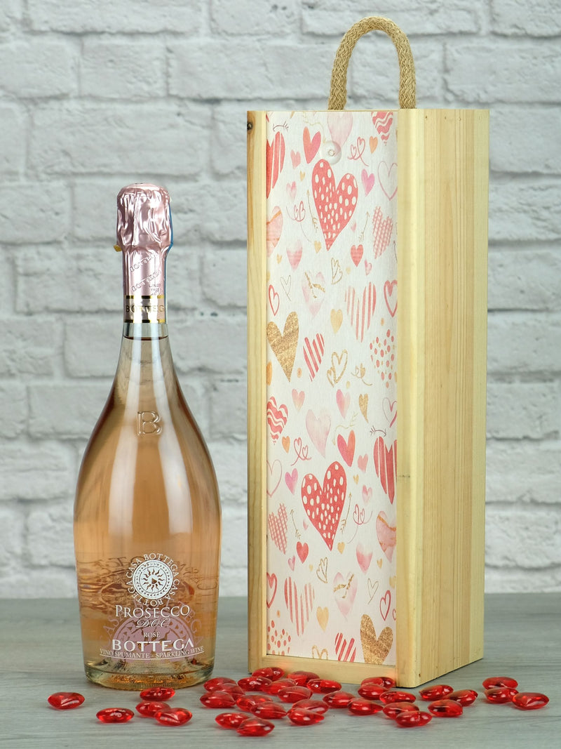 Bottega Vintage Rose Prosecco gift set 750ml, UK version