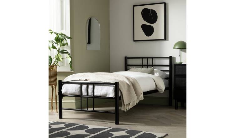 Argos Home Atlas Single Metal Bed Frame in black - British product