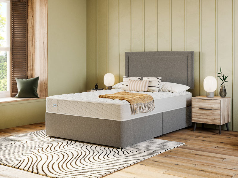 Sealy Eldon Comfort Superking Divan Bed Grey (British brand)