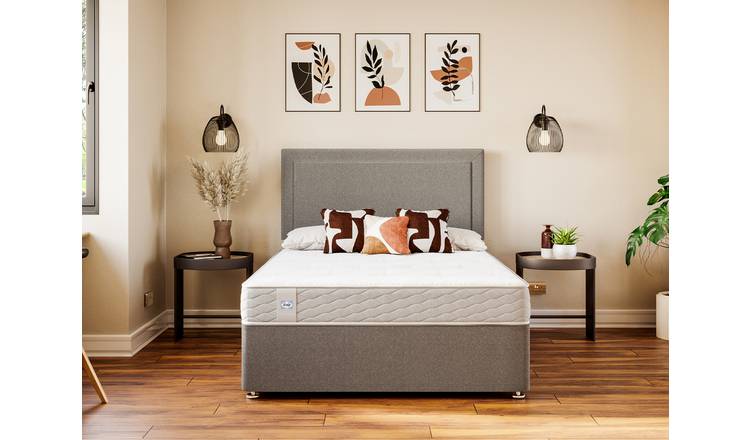 Sealy Newman Support Single Divan Bed Grey (British brand)