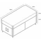 Sealy Newman Support Single Divan Bed Grey (British brand)