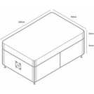 Sealy Kingsize Divan Bed Grey (British brand)
