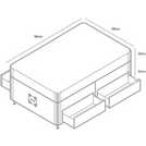 Sealy Double Divan Bed Grey (British brand)