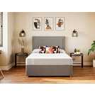 Sealy Kingsize Divan Bed with Mattress and 4 Drawers - Grey (British brand)