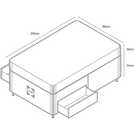 Sealy grey kingsize divan bed with mattress (British brand)