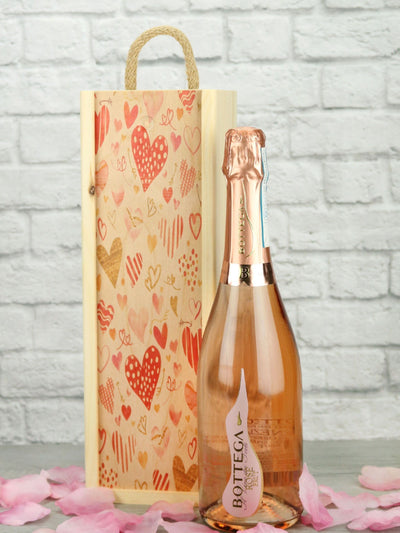 Bottega Casa Le Bon Vin Sparkling Rosé Wine Love Heart Gift Set 750ml