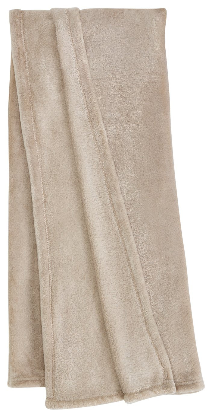 Argos Home Super Soft Fleece Throw - 125x150cm - Taupe