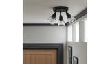 Argos Curico metal 3 light ceiling light in black, 35cm diameter - British product