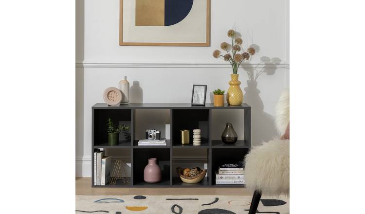 Argos Home Squares 8 Cube Storage Unit Dark Grey - British product