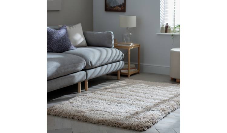 Habitat Airmaster Sand Shaggy Rug 160x230cm, UK version