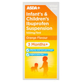 ASDA Ibuprofen Suspension Liquid Orange Flavour - British product