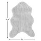 Habitat faux fur rug dove grey 60x90cm, UK version