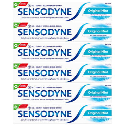 Sensodyne Daily Care Original Mint Toothpaste for Sensitive Teeth 6 x 75ml